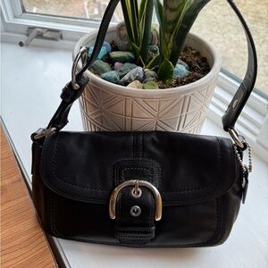 Coach Vintage Black Leather SoHo Shoulder Bag